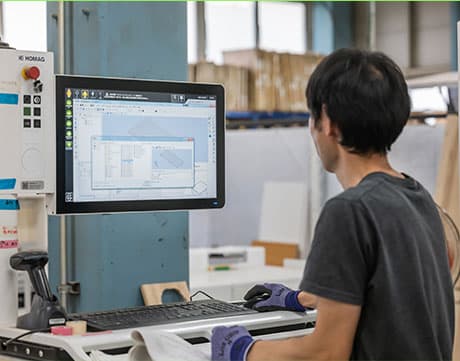 テノーナー・縁貼り・NC加工